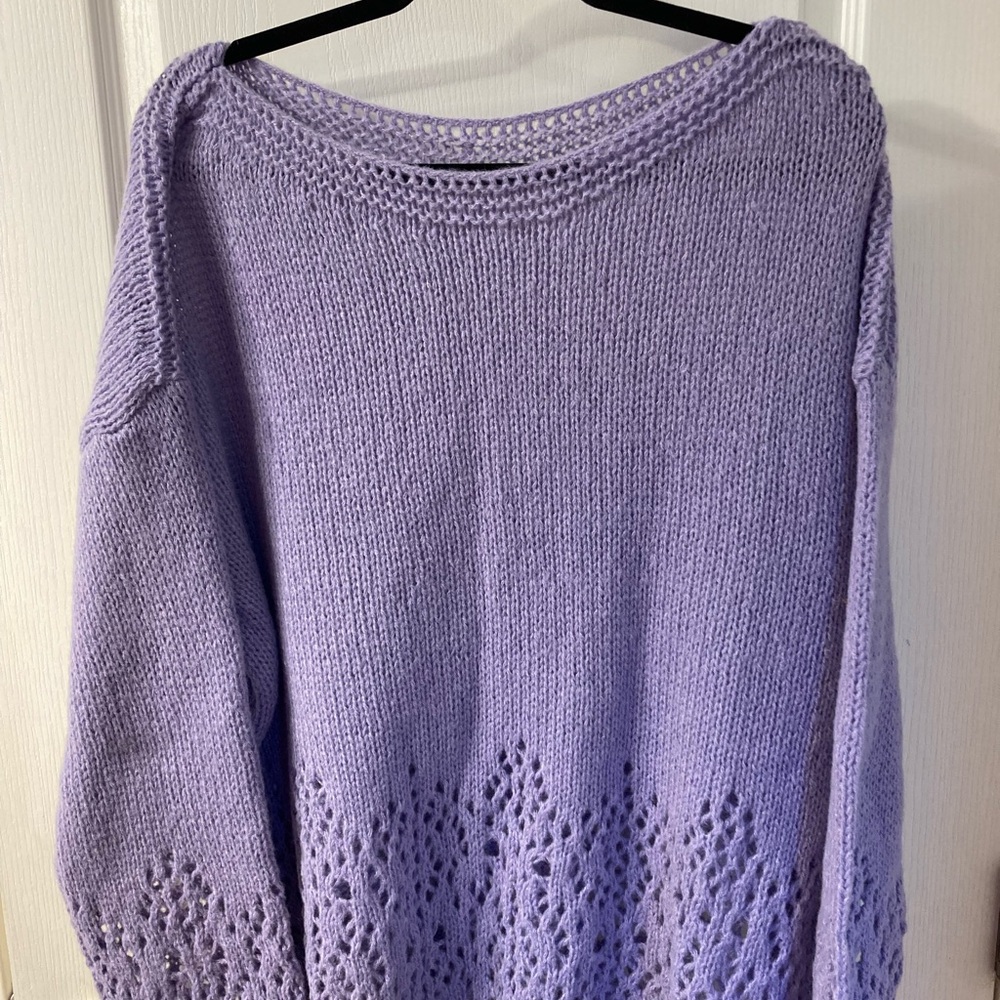 Lavender Knit Women's Sweater